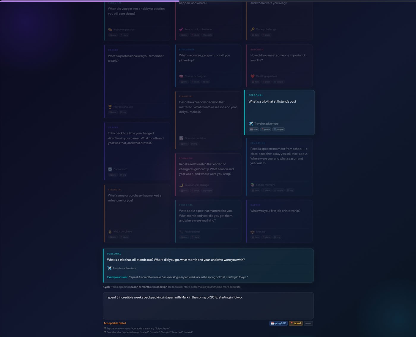 Answer entry and structured extraction